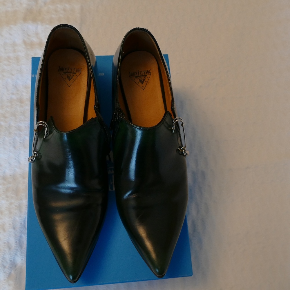 John Fluevog Half Truth Safety Pin Bootie